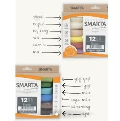 Smarta 12'li Hava ile Kuruyan Modelleme Hamuru Seti (25g x 12 adet)