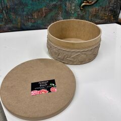 Güllü Desen Büyük Oymalı Kutu