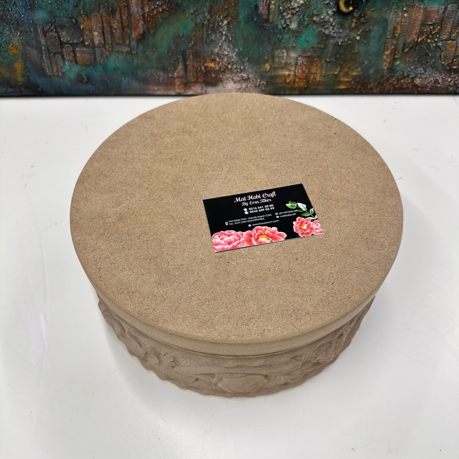 Güllü Desen Orta Oymalı Kutu