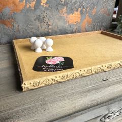 Oymalı Sunumluk - Dikdörtgen Karma desen