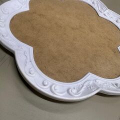 Ham Polyester Kenarlı Ahşap Tepsi – Boyanabilir Mini Sunum Tepsisi