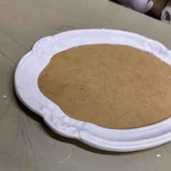 Ham Polyester Kenarlı Ahşap Tepsi – Boyanabilir Mini Sunum Tepsisi