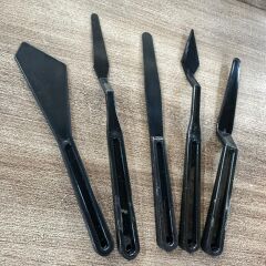 Plastik Siyah  Spatula Takım